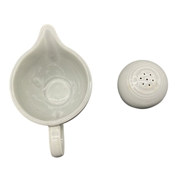 Vintage Fiesta Gray Creamer & Salt Shaker Replacements 3"H - Picture 5 of 6